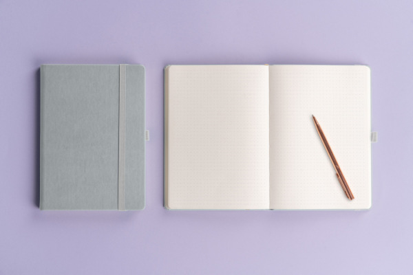 NOTIQUE Notes Balacron, strieborný, bodkovaný, 15 x 21 cm 5