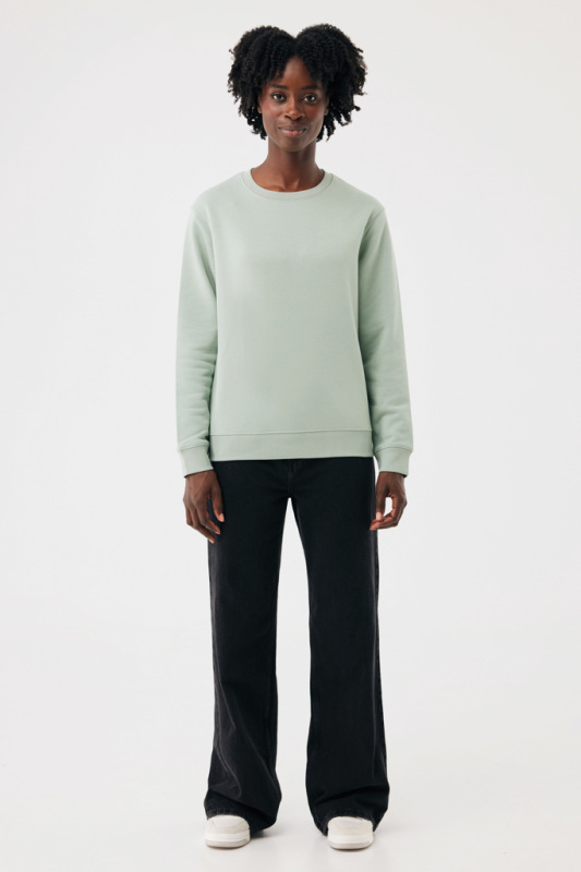 IQONIQ Toria Unisex mikina s okrúhl. výstrihom z rec. bavlny Iceberg green XL 11