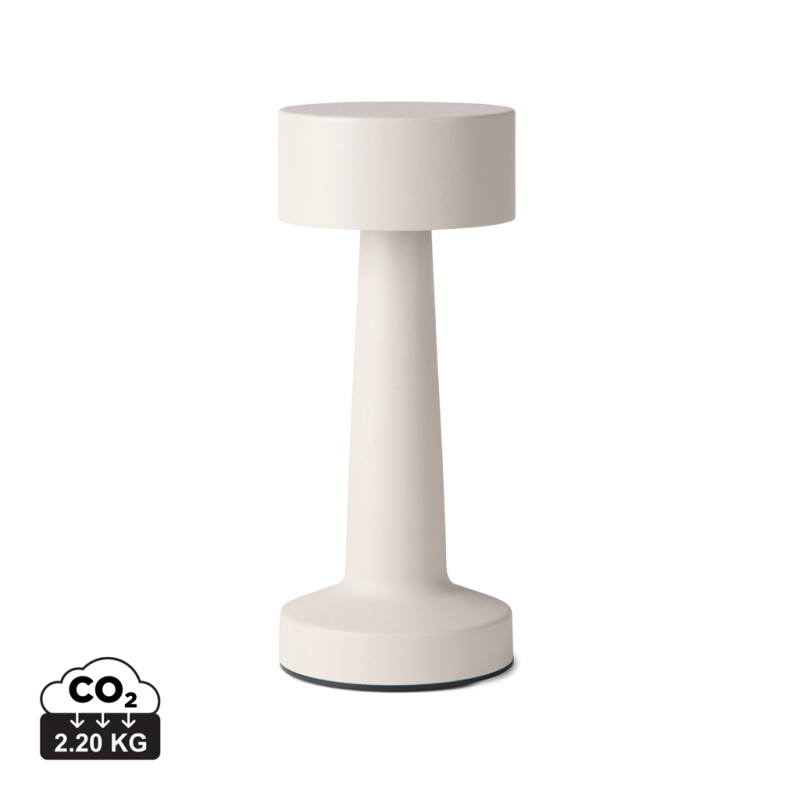 Stolová lampa VINGA Maris z RCS recykl. ABS sivá