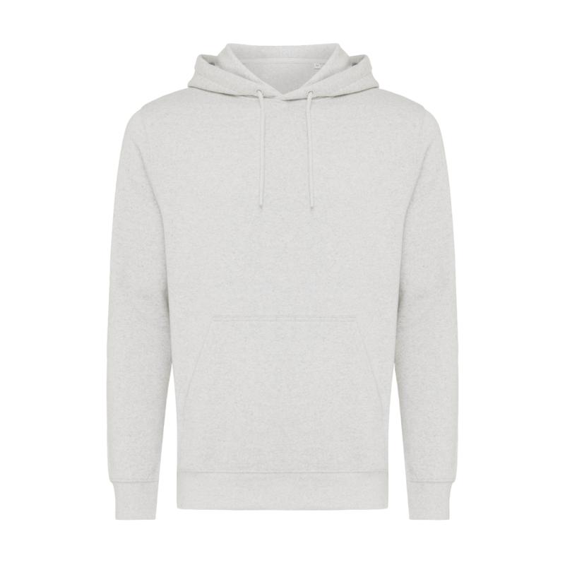 Ľahká mikina s kapucňou Iqoniq Rila z recykl. bavlny light heather grey XXS