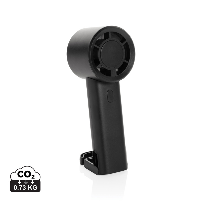 Twist RCS prenosný nabíjateľný ventilátor z rec. plastu čierna