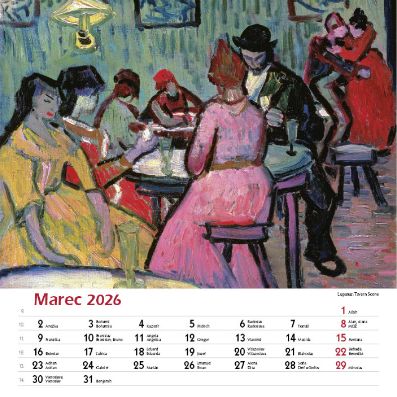 Nástenný kalendár Vincent van Gogh 2026 3