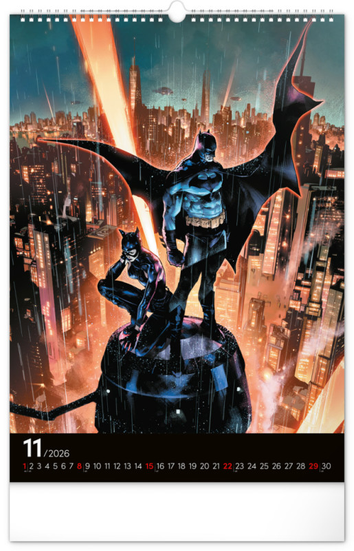 NOTIQUE Nástenný kalendár Batman Dark 2026, 33 x 46 cm 11