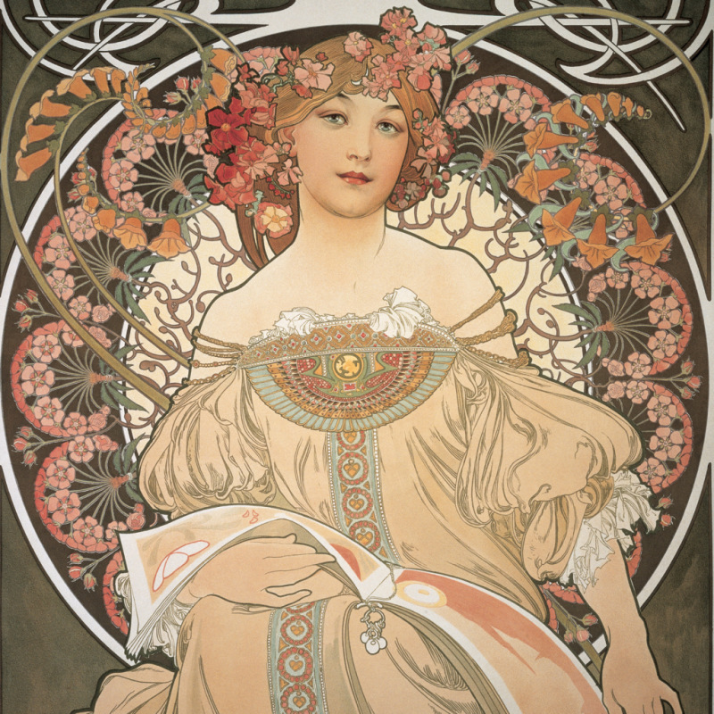 NOTIQUE Poznámkový kalendár Alfons Mucha 2027, 30 x 30 cm 6