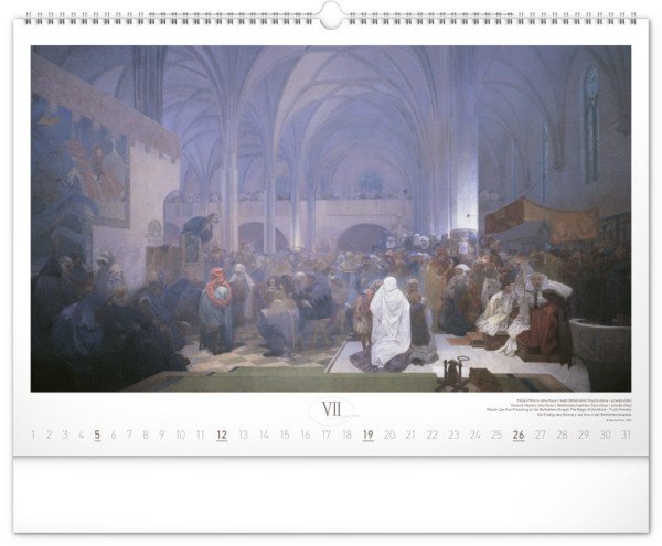 NOTIQUE Nástenný kalendár Slovanská epopej – Alfons Mucha 2026, 48 x 33 cm 7
