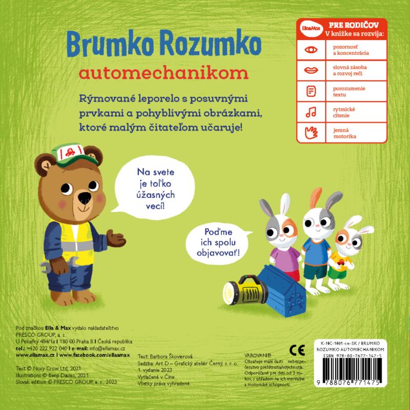 BRUMKO ROZUMKO AUTOMECHANIKOM – Obrázky s pohyblivými prvkami