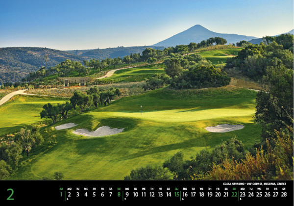 Nástenný kalendár Golf 2026 2