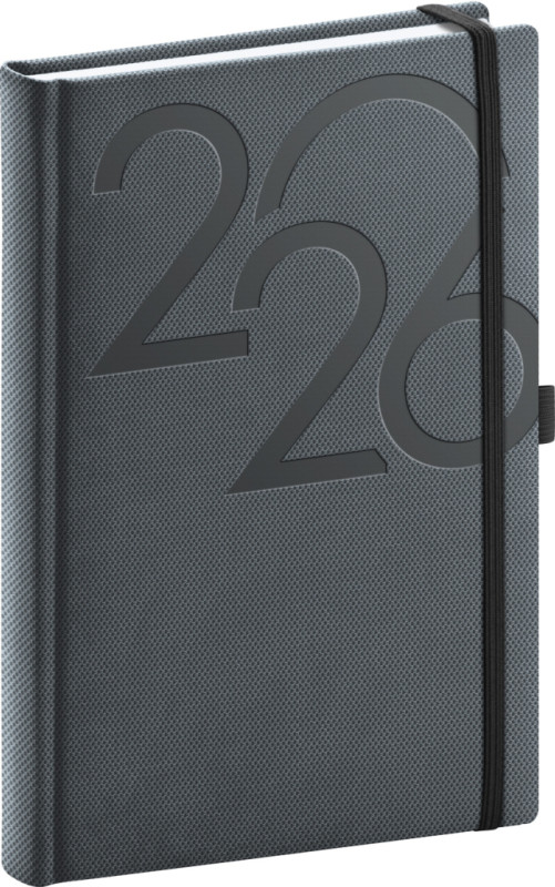 NOTIQUE Denný diár Ajax 2026, čierny, 15 x 21 cm