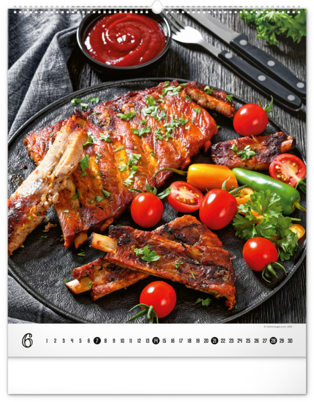 NOTIQUE Nástenný kalendár Gourmet 2026, 48 x 56 cm 6