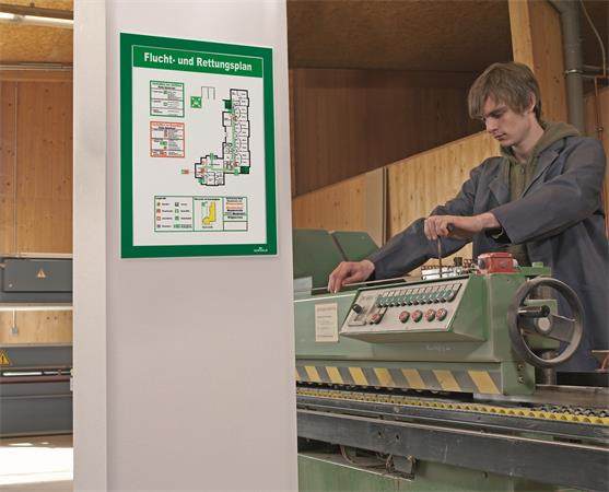 Informačný panel, A4, samolepiaca zadná strana, DURABLE "DURAFRAME®", zelený 3