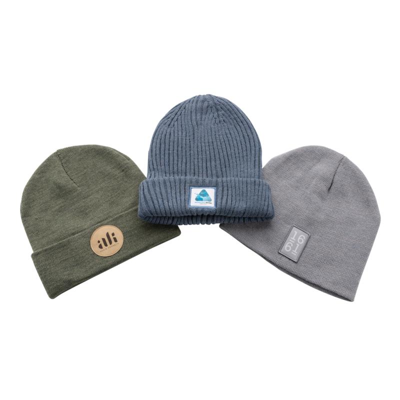 Dvojito pletená beanie čapica Impact z Polylana® AWARE™ Sage blue 6