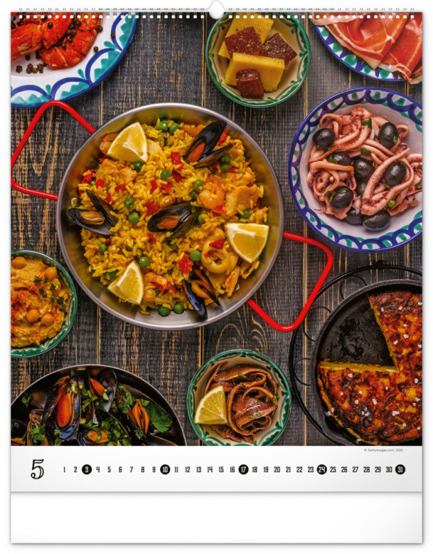 NOTIQUE Nástenný kalendár Gourmet 2026, 48 x 56 cm 5