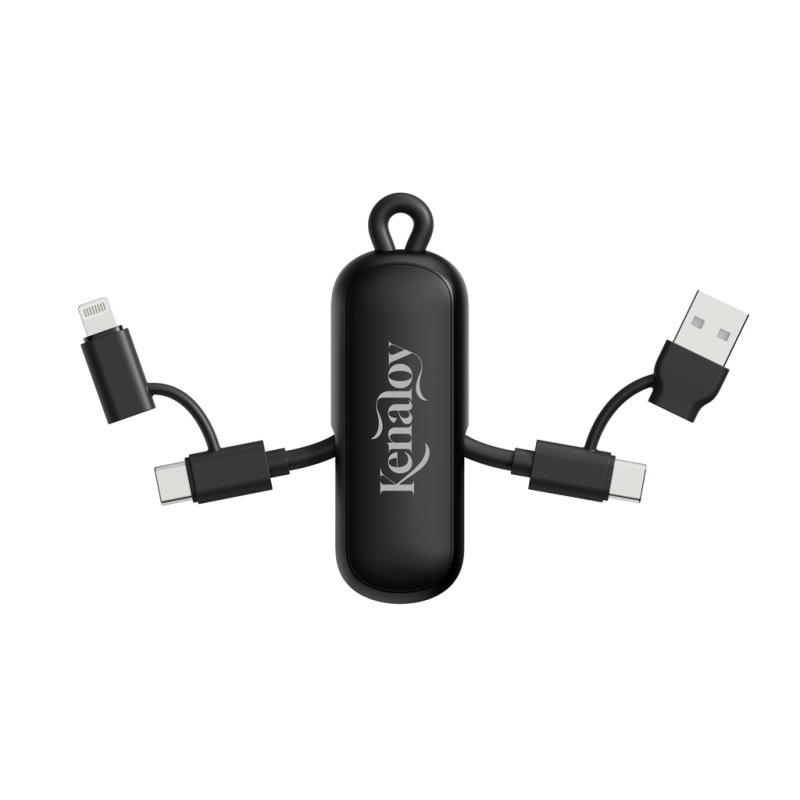 Urban Vitamin Dublin 100W 4-in-1 kľúčenkový kábel čierna 9