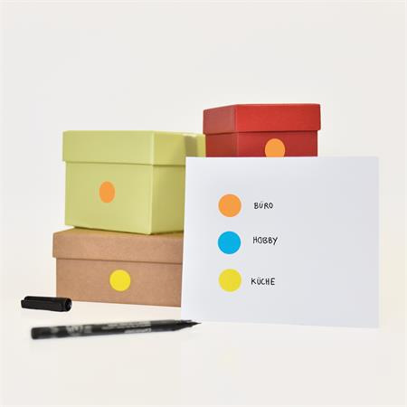 Etikety, okrúhle, priemer: 18 mm, AVERY ZWECKFORM, neónovo oranžové, 96 etikiet/bal 6