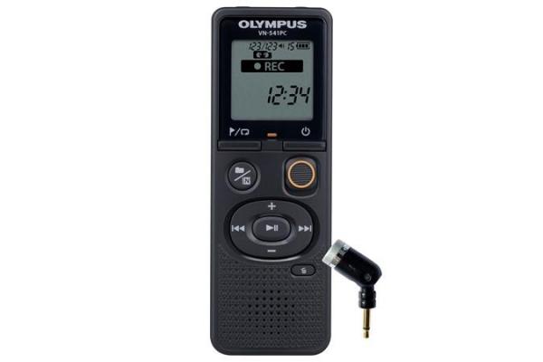 Diktafón, digitálny, pamäť 4 GB, s ME52 mikrofónom, OLYMPUS "VN-541PC", čierny
