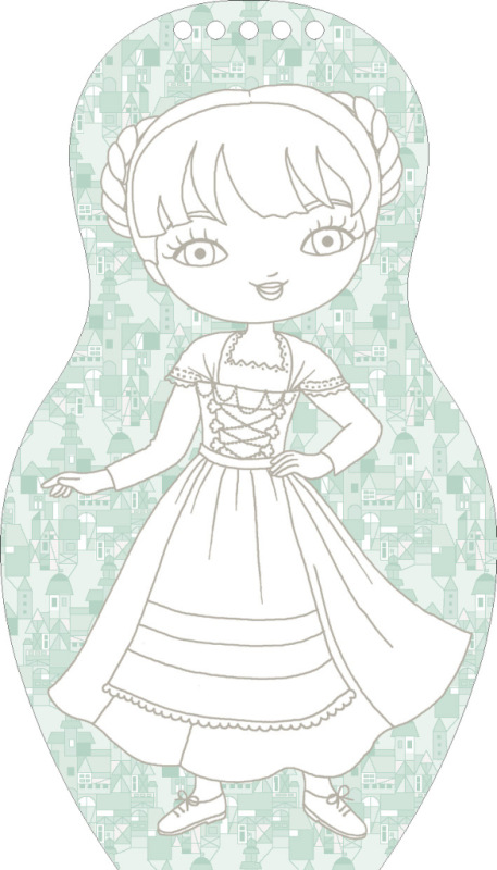 Obliekame nemecké bábiky HANNA – Maľovanky 5