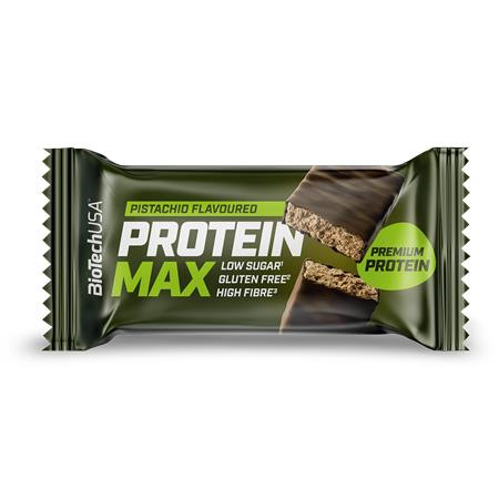 Proteínová tyčinka, bezlepková, 45 g, BIOTECH USA "Protein Max", pistácia 1