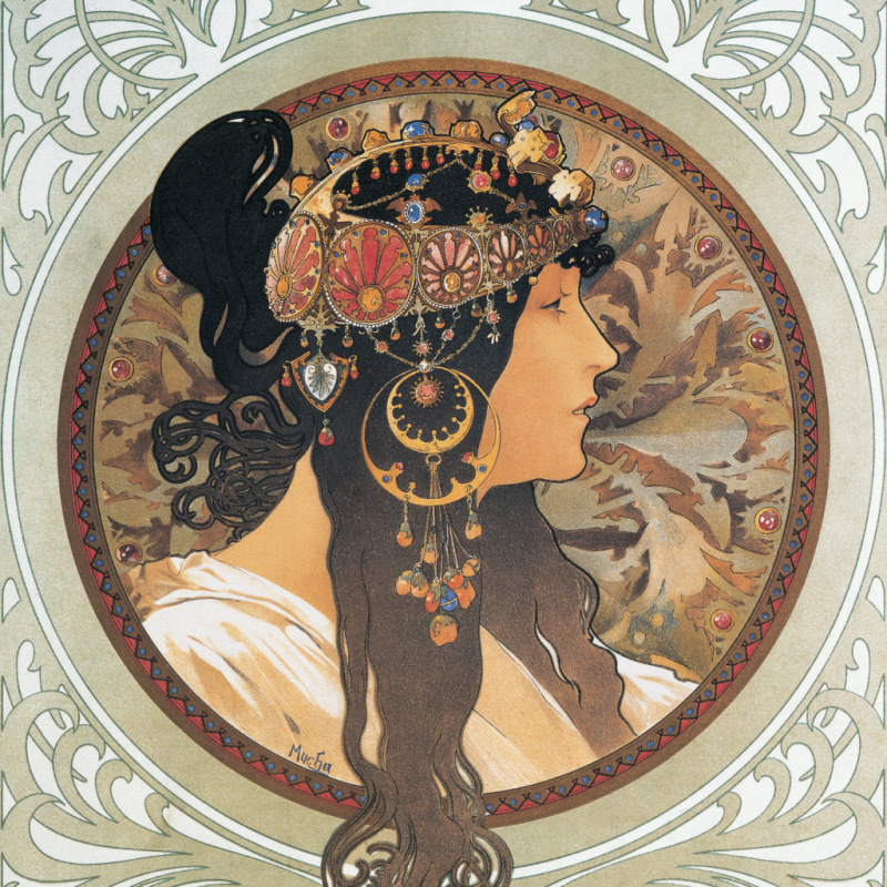 NOTIQUE Poznámkový kalendár Alfons Mucha 2027, 30 x 30 cm 11