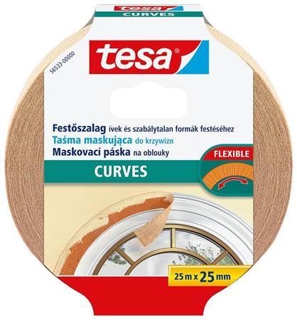 Maskovacia páska, pre krivky, 25 mm x 25 m, TESA "Perfect Curves"