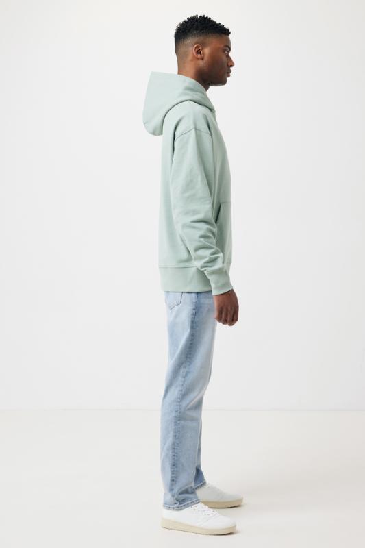 Mikina s kapucňou Iqoniq Yoho relaxed fit z recykl. bavlny Iceberg green XS 6