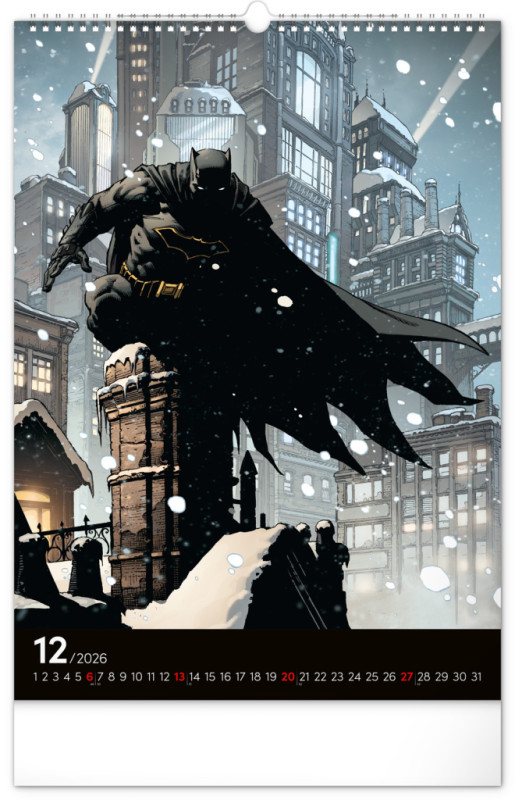 NOTIQUE Nástenný kalendár Batman Dark 2026, 33 x 46 cm 12