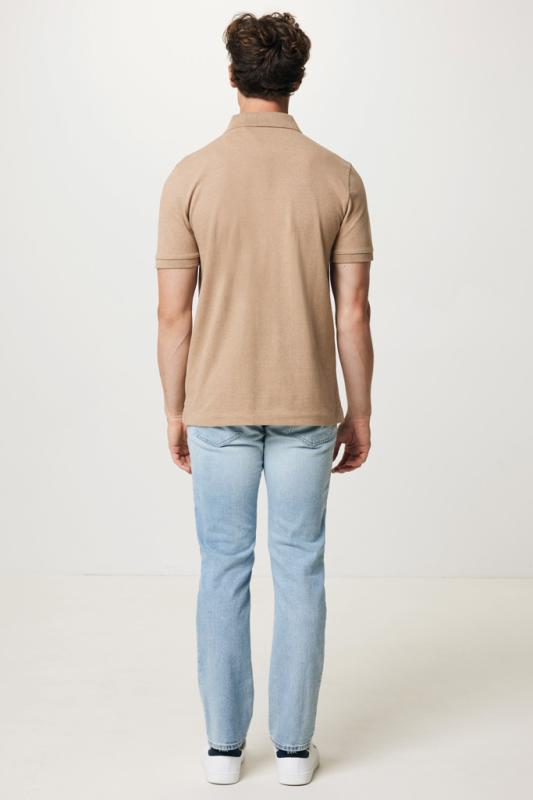 Polo tričko IQONIQ Yosemite z recykl. bavlny heather brown XXS 10