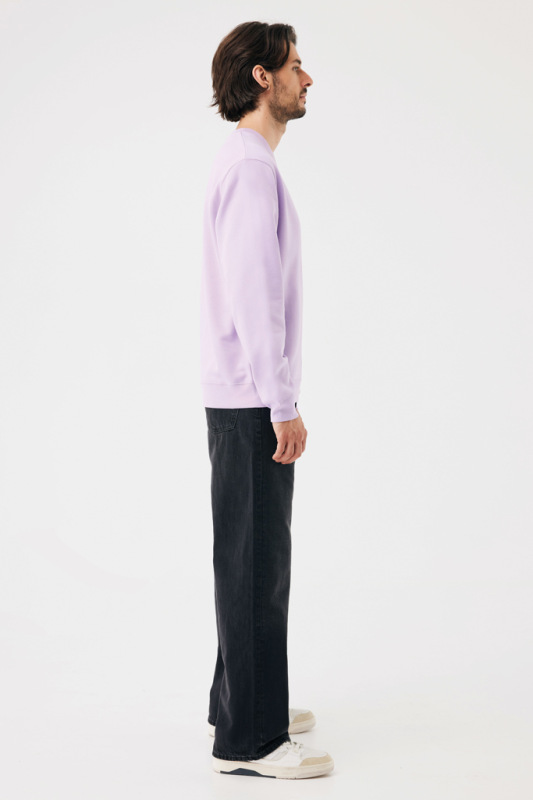 IQONIQ Toria Unisex mikina s okrúhl. výstrihom z rec. bavlny lavender S 6