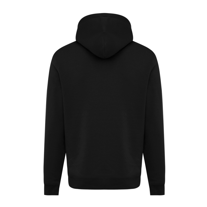 IQONIQ Joshua Unisex mikina s kapucňou z rec. bavlny čierna XXS 2
