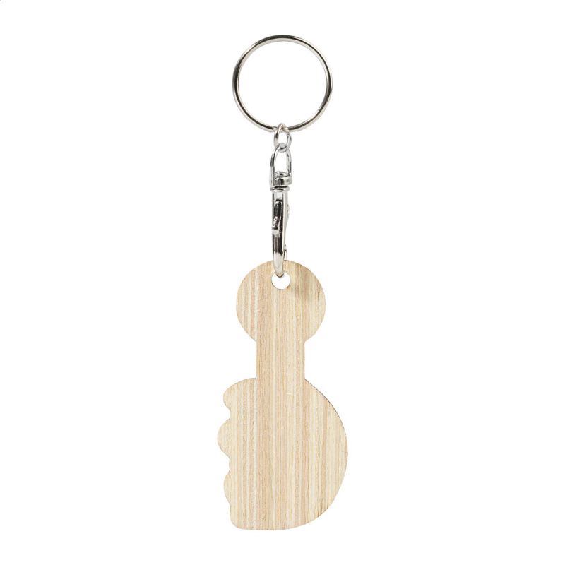 ColoShop Creative Wood prívesok na kľúče so žetónom do košíka 1