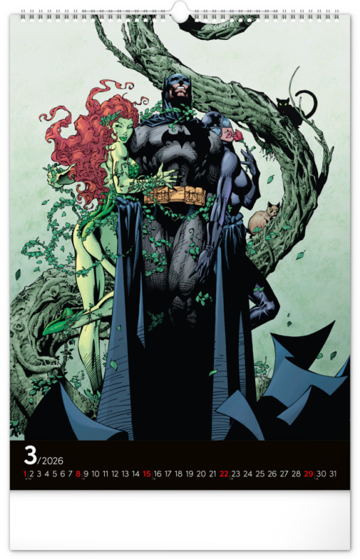 NOTIQUE Nástenný kalendár Batman Dark 2026, 33 x 46 cm 3