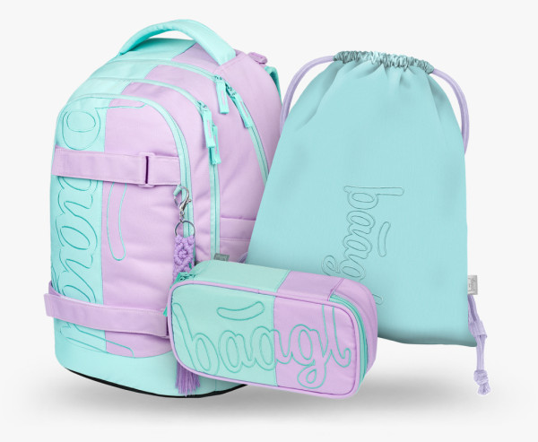 BAAGL SADA 3 Skate Max Sweet: batoh, peračník, vrecko