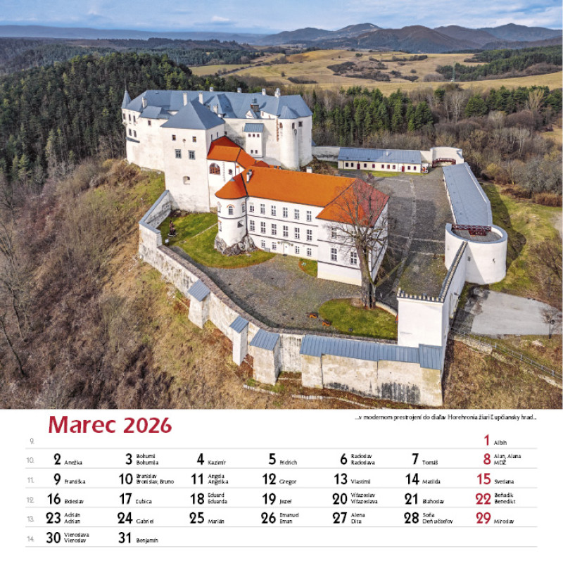 Nástenný kalendár Hrady a zámky Slovenska 2026 3