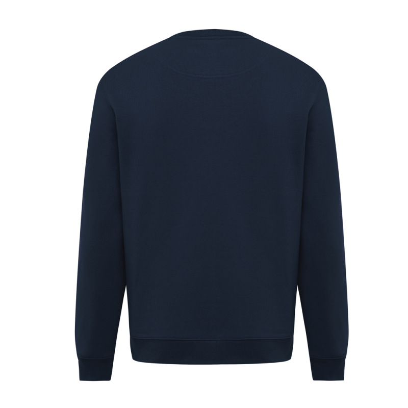 IQONIQ Toria Unisex mikina s okrúhl. výstrihom z rec. bavlny námornícka modrá XS 2