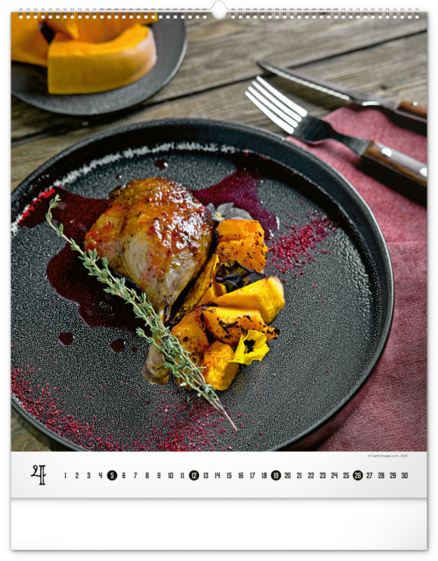 NOTIQUE Nástenný kalendár Gourmet 2026, 48 x 56 cm 4