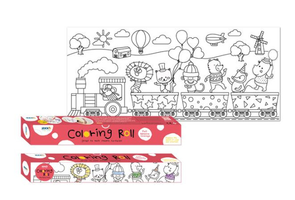 Omaľovávanka v kotúči, samolepiaca, 31x355 cm, STICK N, párty vláčik 2