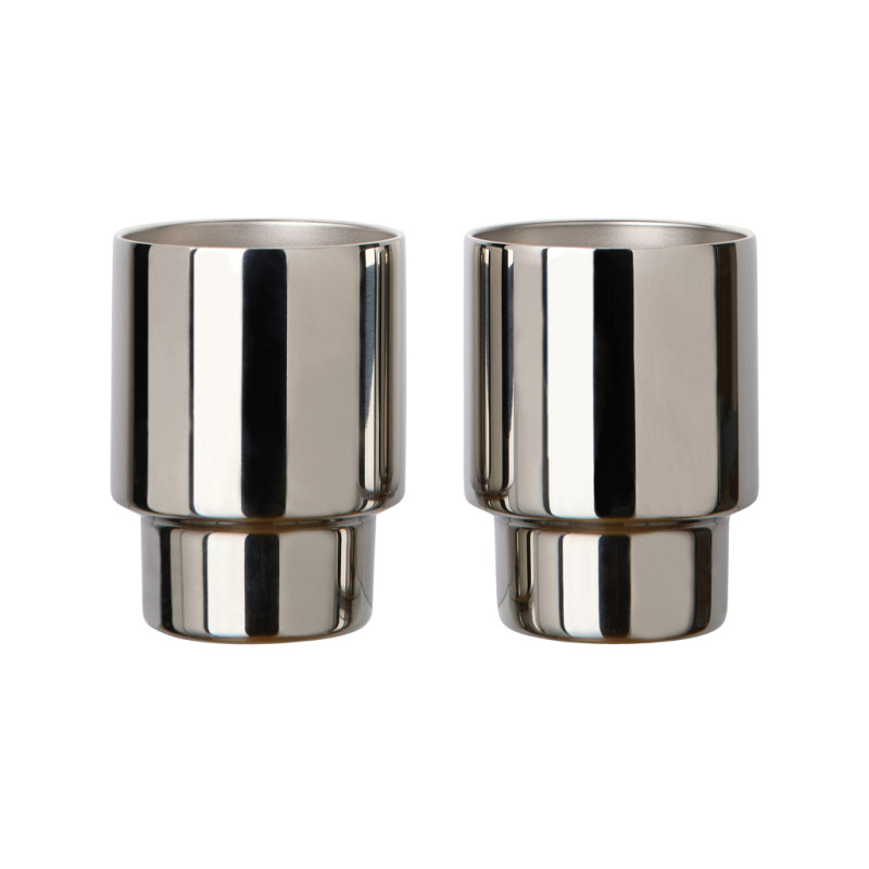 VINGA Nagano RCS recyklované SS hrnčeky, sada 2 ks odrážanie