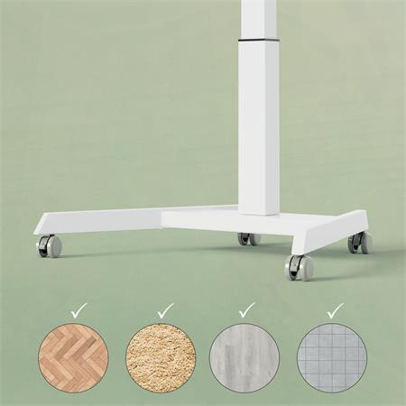 Kolieska k výškovo nastaviteľnému elektrickému stolu, LEITZ "Ergo" 4