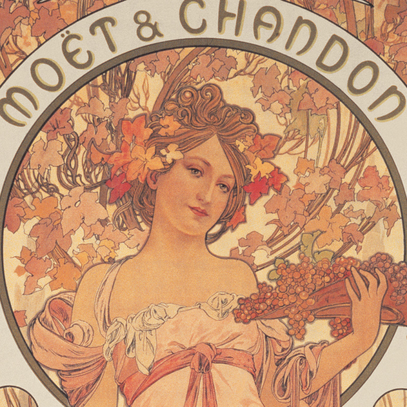 NOTIQUE Poznámkový kalendár Alfons Mucha 2027, 30 x 30 cm 12