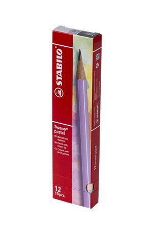 Grafitová ceruzka s gumou, HB, šesťhranná, STABILO "Swano Pastel", marhuľa