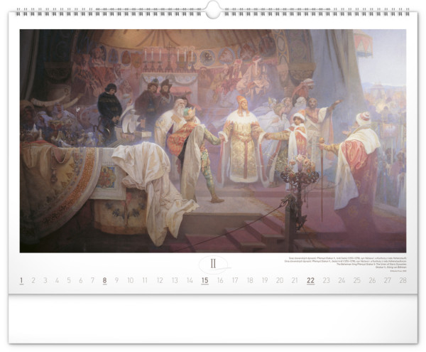 NOTIQUE Nástenný kalendár Slovanská epopej – Alfons Mucha 2026, 48 x 33 cm 2