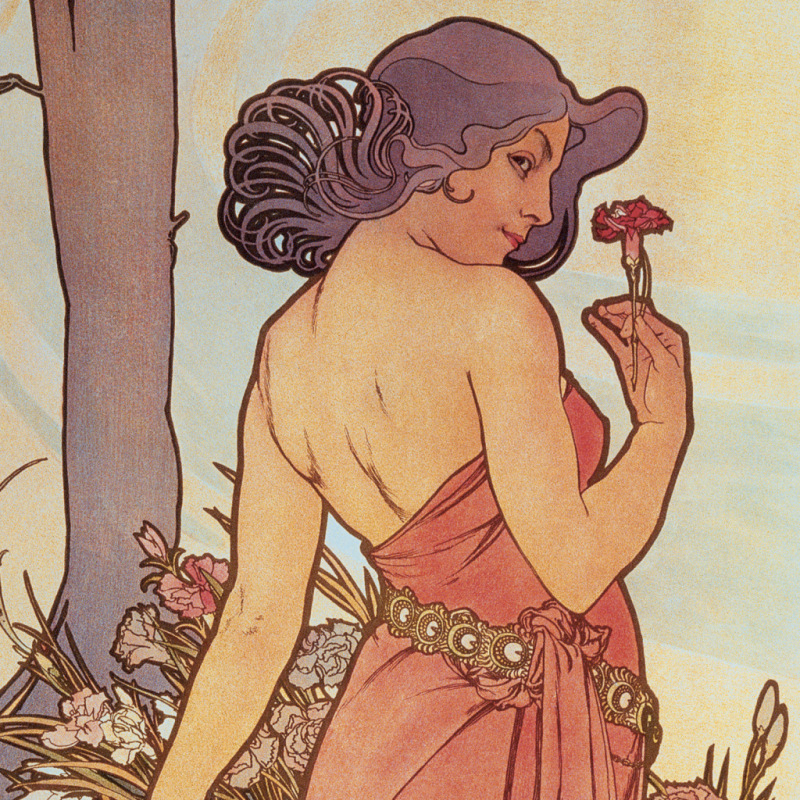 NOTIQUE Poznámkový kalendár Alfons Mucha 2027, 30 x 30 cm 10