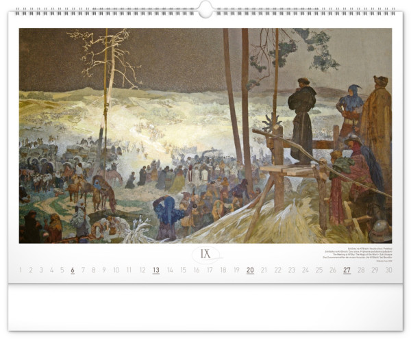 NOTIQUE Nástenný kalendár Slovanská epopej – Alfons Mucha 2026, 48 x 33 cm 9