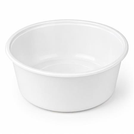 . Plastový tanier na polievku, uzatvárateľný viečkom, 500 ml, 50 ks, biely