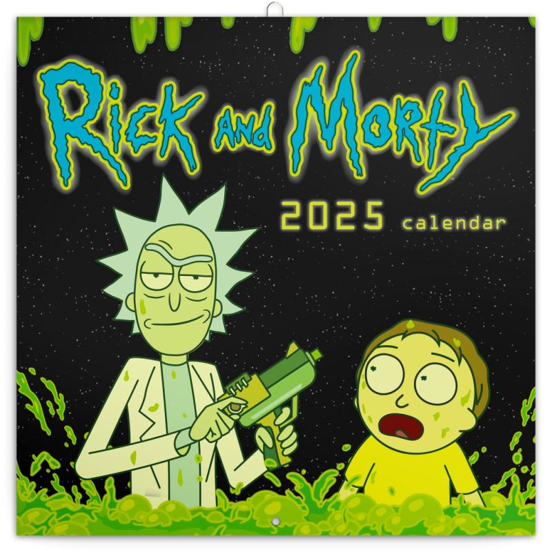 NOTIQUE Poznámkový kalendár Rick a Morty 2025, 30 x 30 cm