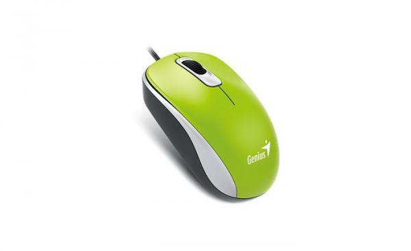 Myš, drôtová, optická, štandardná veľkosť, USB, GENIUS "DX-120", zelená
