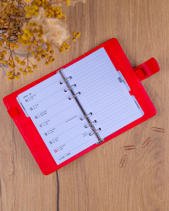 NOTIQUE Refill – Weekly Ring Bound Planner 2027, bright red, 12,5 x 19 cm 6