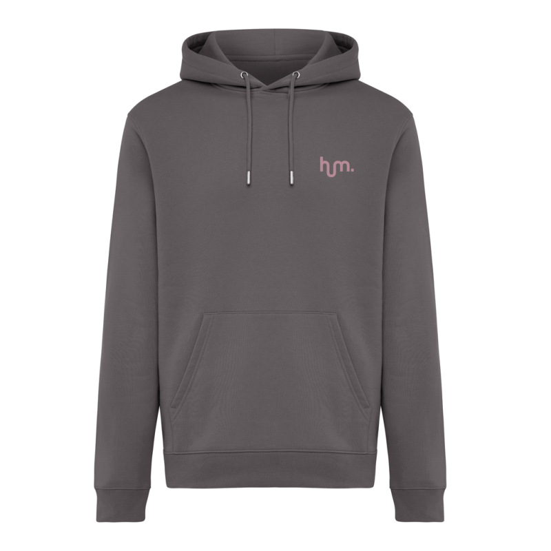 IQONIQ Joshua Unisex mikina s kapucňou z rec. bavlny antracitová XXS 4
