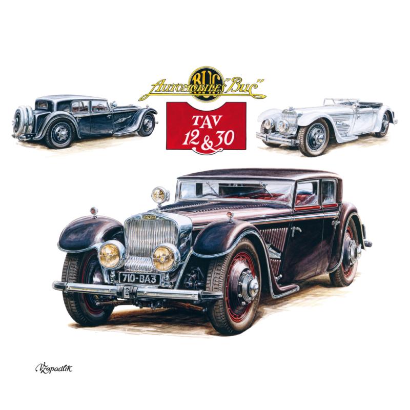 NOTIQUE Poznámkový kalendár Classic Cars – Václav Zapadlík, 2025, 30 x 30 cm