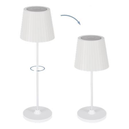 Stolová lampa, nabíjateľná, USB, LED 3,8W EGLO "Cabozo", biela