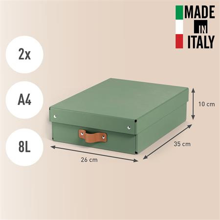 Úložný box, veľkosť M, nízky, LEITZ "Puro", zelený 3